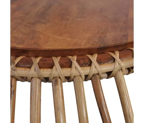 Kafijas Galdiņi, 2 Gab., Dabīga Rotanpalma Vidaxl