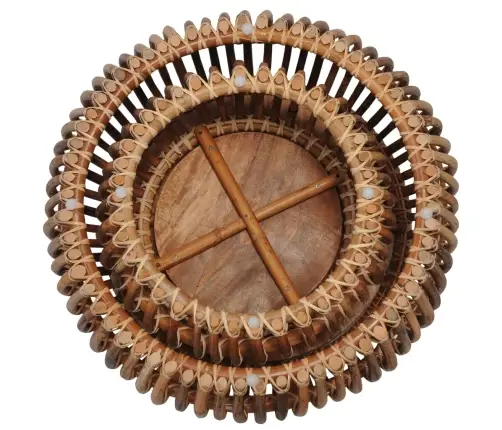 Kafijas Galdiņi, 2 Gab., Dabīga Rotanpalma Vidaxl