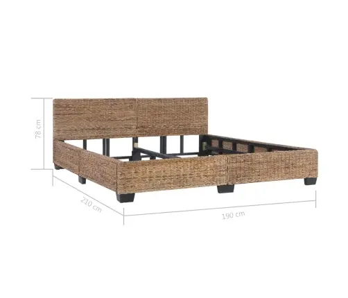 Lovos Rėmas, 180X200 cm Natūralus Ratanas