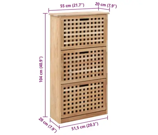 Kingakapp 55 X 20 X 104 Cm Tugevast Pähklipuidust