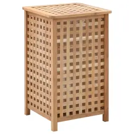 Skalbinių Krepšys, 39X39X65 cm Riešutmedžio Med. Mas.