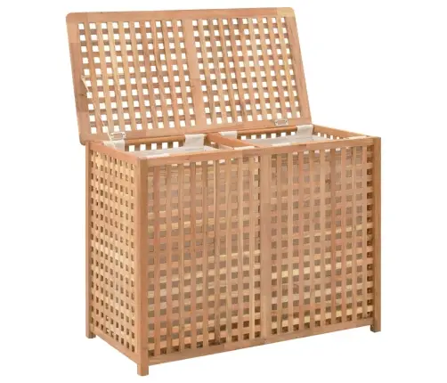 Veļas Kaste, 87,5X46X67 Cm, Valriekstu Masīvkoks Vidaxl