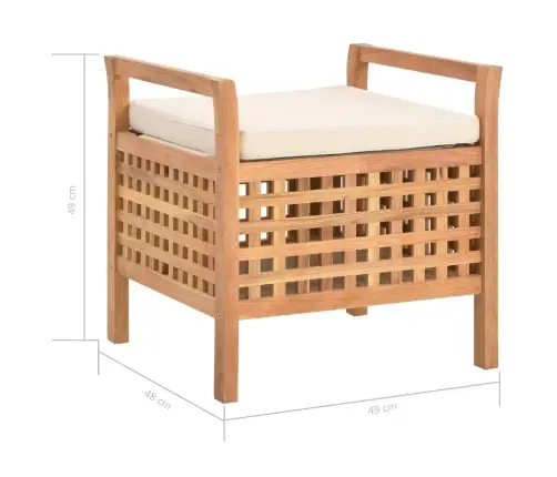 Hoiupink, 49 X 48 X 49 cm Toekas Pähklipuit