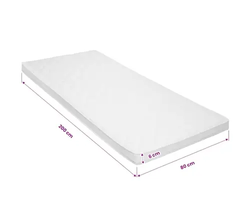 Virsmatracis, 80X200 Cm, Aukstās Putas, 6 Cm Vidaxl
