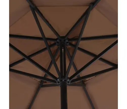 Dārza Saulessargs Ar Pamatni, Pārnēsājams, Pelēkbrūns Vidaxl