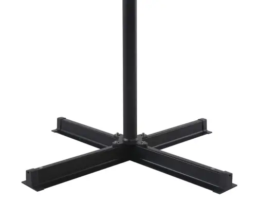 Dārza Saulessargs Ar Pamatni, Pārnēsājams, Pelēkbrūns Vidaxl