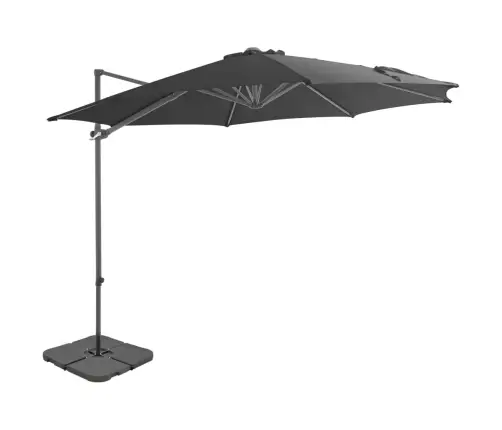 Saulessargs Ar Pamatni, Pārnēsājams, Antracītpelēks Vidaxl