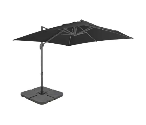 Sodo Skėtis Nuo Saulės Su Nešiojamu Pagrindu, Antracito Spalvos