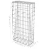 Gabions Ar Vāku, Cinkots Tērauds, 50X20X100 Cm Vidaxl
