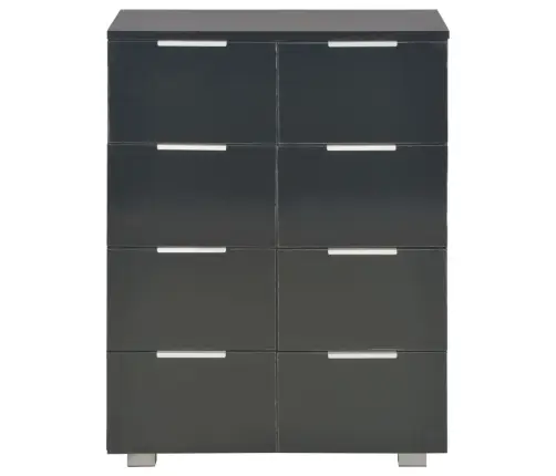 Puhvetkapp Kõrgläikega Must, 60X35X80 cm Tehispuit