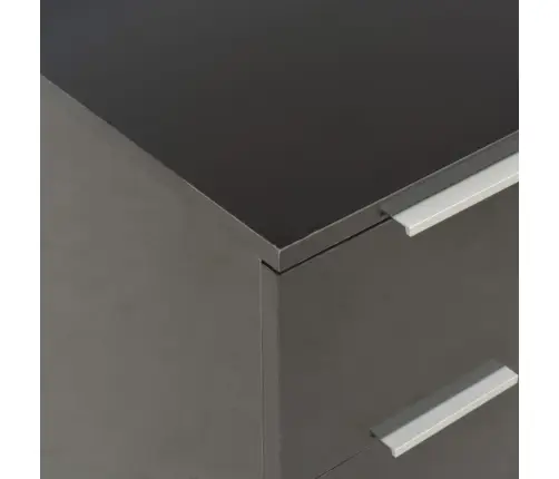 Puhvetkapp Kõrgläikega Must, 60X35X80 cm Tehispuit