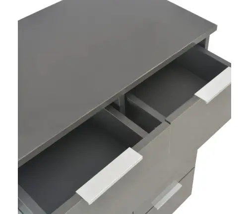 Puhvetkapp Kõrgläikega Hall, 60X35X80 cm Tehispuit