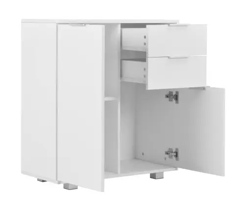 Šoninė Spintelė, Balta, 71X35X80cm Apdirbta Mediena, Blizgi