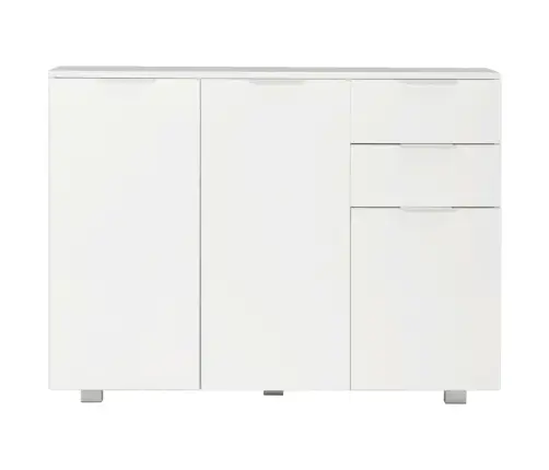 Kumode, 107X35X80,5 Cm, Spīdīgi Balta Vidaxl