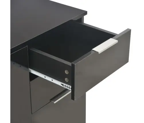 Puhvetkapp, Kõrgläikega Must, 107X35X80,5 Cm