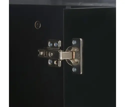 Puhvetkapp, Kõrgläikega Must, 107X35X80,5 Cm