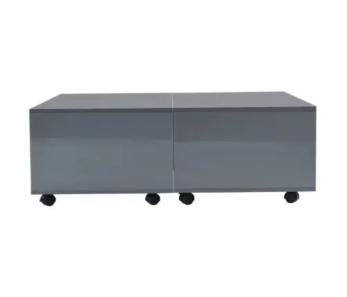 Kõrgläikega Kohvilaud, Hall, 100 X 100 X 35 Cm