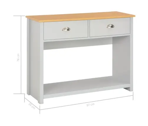 Konsoles Galds, 97X35X76 Cm, Pelēks Vidaxl