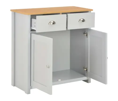 Kumode, 79X35X81 Cm, Pelēka Vidaxl
