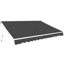 Markīze, Manuāli Regulējama, 600 Cm, Antracītpelēka Vidaxl