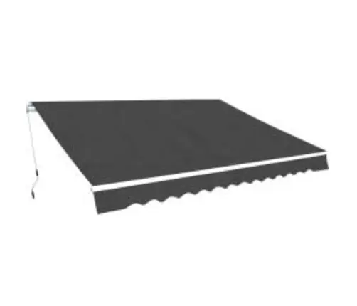 Markīze, Manuāli Regulējama, 600 Cm, Antracītpelēka Vidaxl