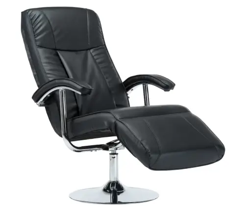Atpūtas Krēsls, Melna Mākslīgā Āda Vidaxl