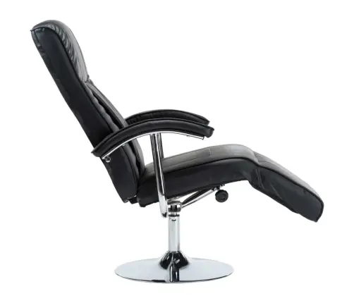 Atpūtas Krēsls, Melna Mākslīgā Āda Vidaxl