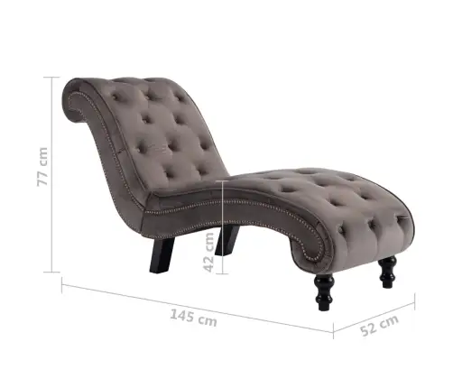 Atpūtas Zvilnis, Pelēks Samts Vidaxl