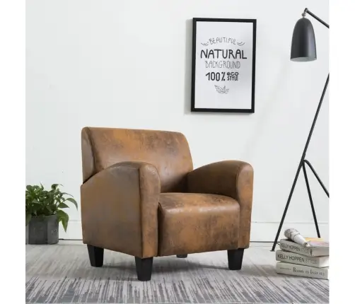 Diivanitool, Pruun, 70 X 69 X 72 cm Kunstnahk