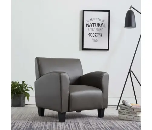 Atpūtas Krēsls, Pelēka Mākslīgā Āda Vidaxl Atpūtas Krēsls, Pelēka Mākslīgā Āda Vidaxl