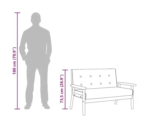 Divvietīgs Dīvāns, Melns Mākslīgā Āda Vidaxl