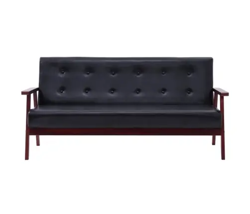 3-Kohaline Diivan, Must, Kunstnahast