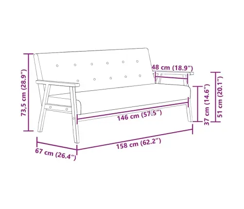 3-Kohaline Diivan, Must, Kunstnahast
