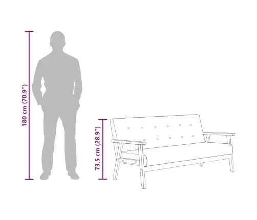 3-Kohaline Diivan, Must, Kunstnahast