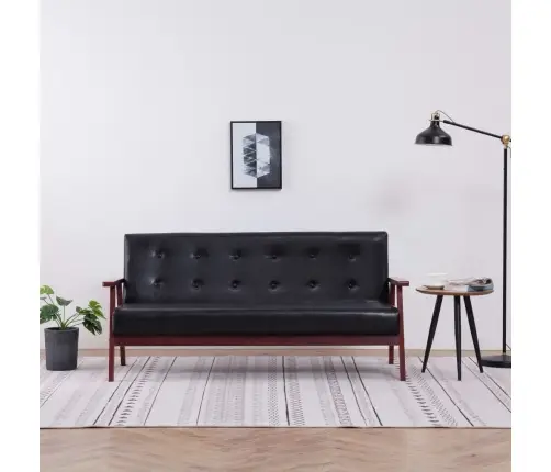 3-Kohaline Diivan, Must, Kunstnahast