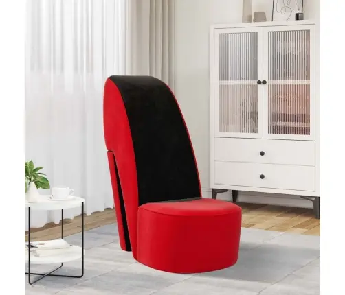 Aukštakulnio Formos Kėdė, Raudonos Spalvos, Aksomas