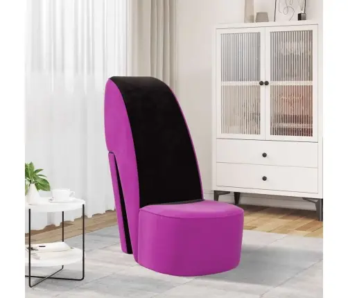 Atpūtas Krēsls Ar Augstu Atzveltni, Violets Samts Vidaxl