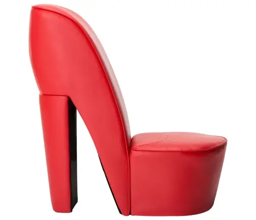 Krēsls, Augstpapēžu Kurpes Dizains, Sarkana Mākslīgā Āda Vidaxl