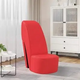 Krēsls, Augstpapēžu Kurpes Dizains, Sarkana Mākslīgā Āda Vidaxl