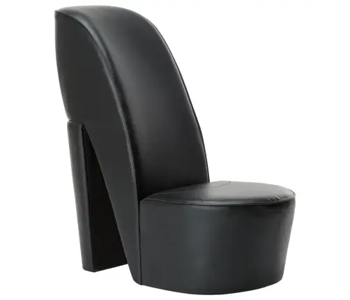 Krēsls, Augstpapēžu Kurpes Dizains, Melna Mākslīgā Āda Vidaxl