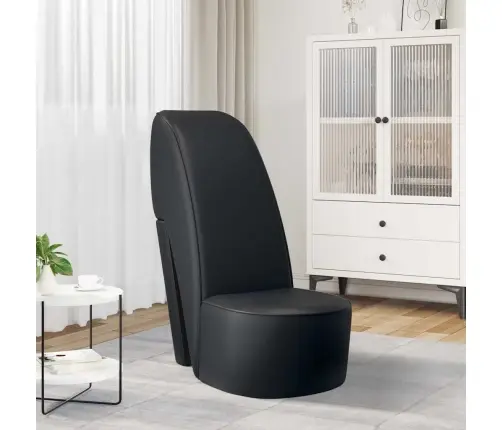 Kõrge Kontsa Kujuga Tool, Must, Kunstnahk