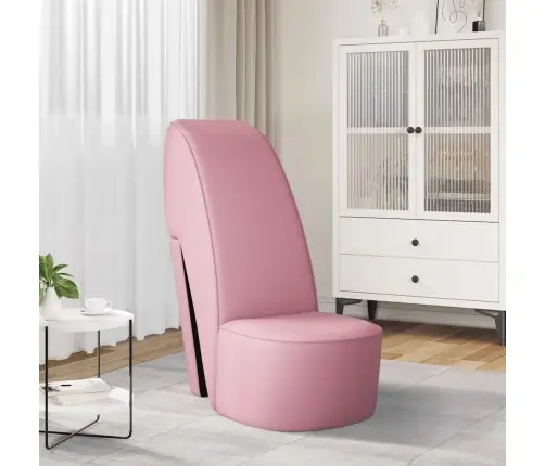 Kõrge Kontsa Kujuga Tool, Roosa, Kunstnahk