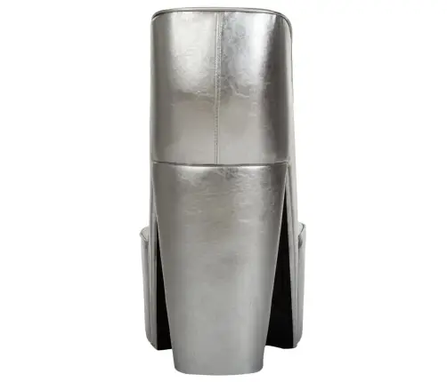 Aukštakulnio Formos Kėdė, Sidabrinės Spalvos, Dirbtinė Oda