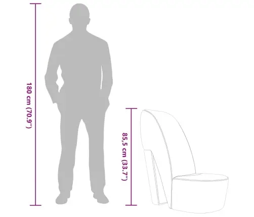 Kõrge Kontsa Kujuga Tool, Hall, Kunstnahk