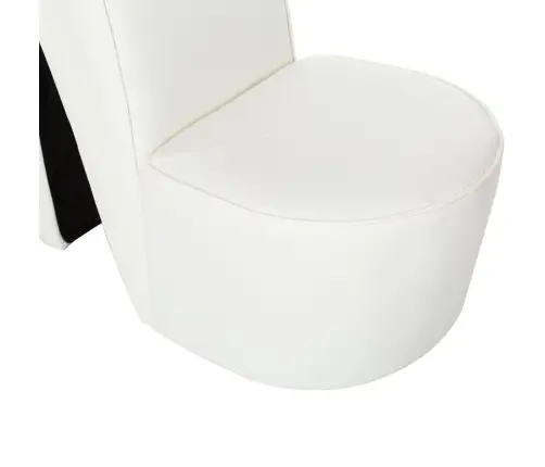 Krēsls, Augstpapēžu Kurpes Dizains, Balta Mākslīgā Āda Vidaxl