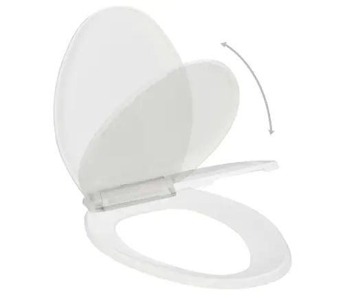 Tualetes Poda Sēdeklis, Lēnās Aizvēršanas Funkcija, Balts Vidaxl