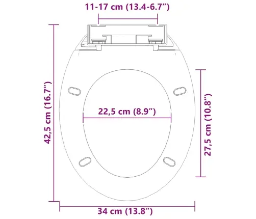 Klozeto Sėdynė Su Soft-Close Mech., Juod. Sp., Leng. Nuim. Diz.