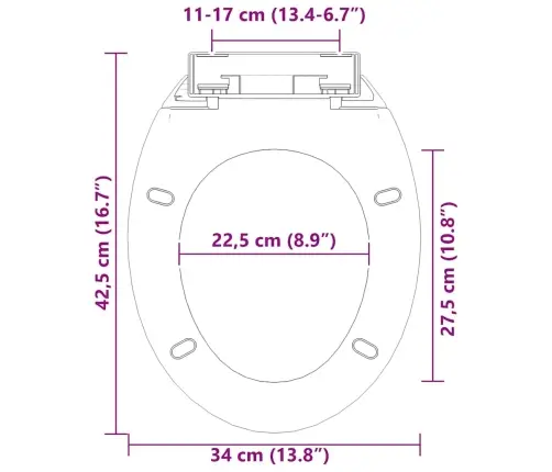Klozeto Sėdynė Su Soft-Close Mech., Juod. Sp., Leng. Nuim. Diz.