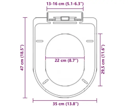 Tualetes Poda Sēdeklis, Lēnās Aizvēršanas Funkcija, Melns Vidaxl