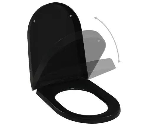 Tualetes Poda Sēdeklis, Lēnās Aizvēršanas Funkcija, Melns Vidaxl